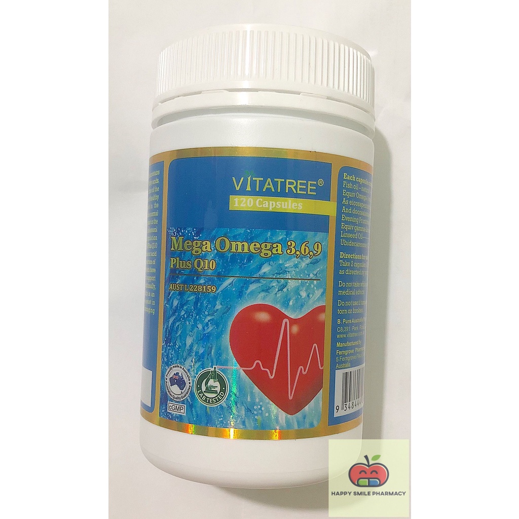 [Được check hàng trước khi đóng gói] VITATREE MEGA OMEGA 3,6,9 Plus Q10