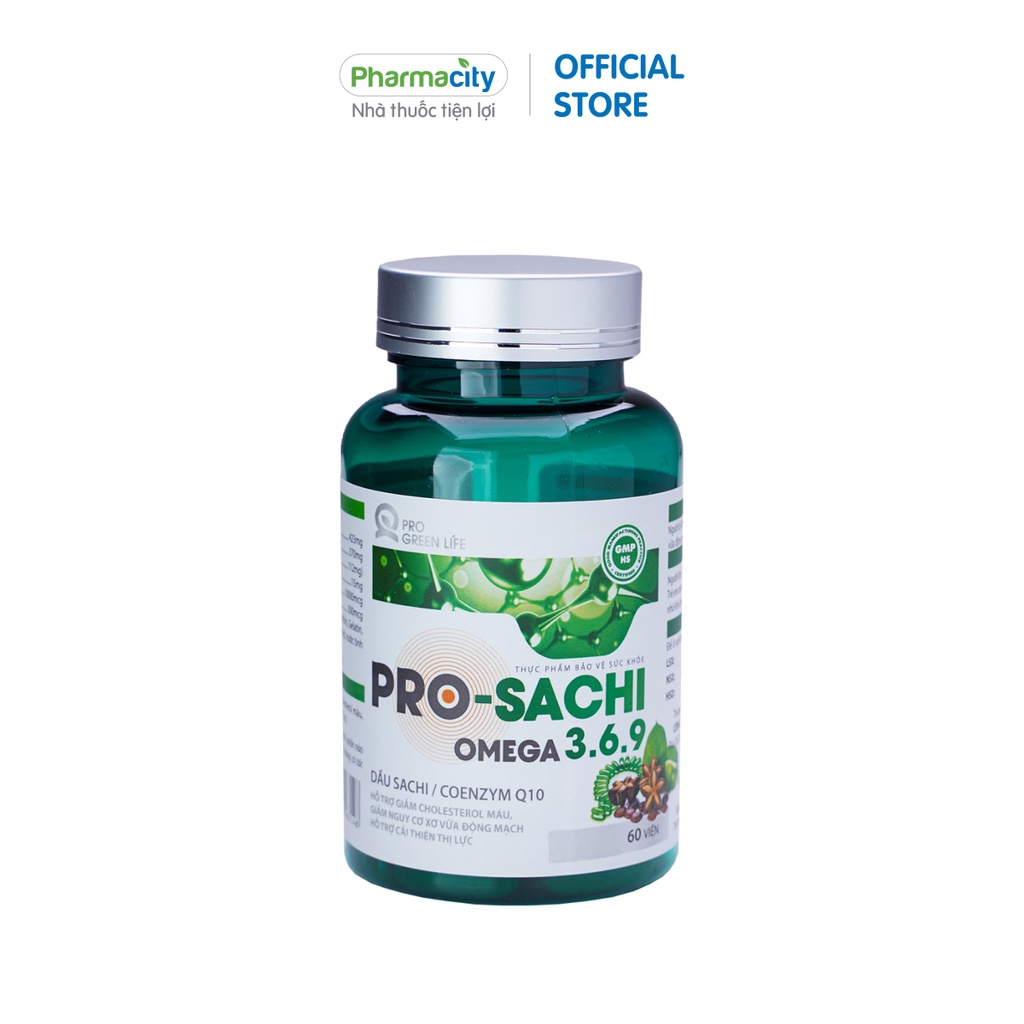Thực phẩm Pro Green Life bảo vệ sức khỏe Prosachi Omega 3.6.9 (Hộp 60