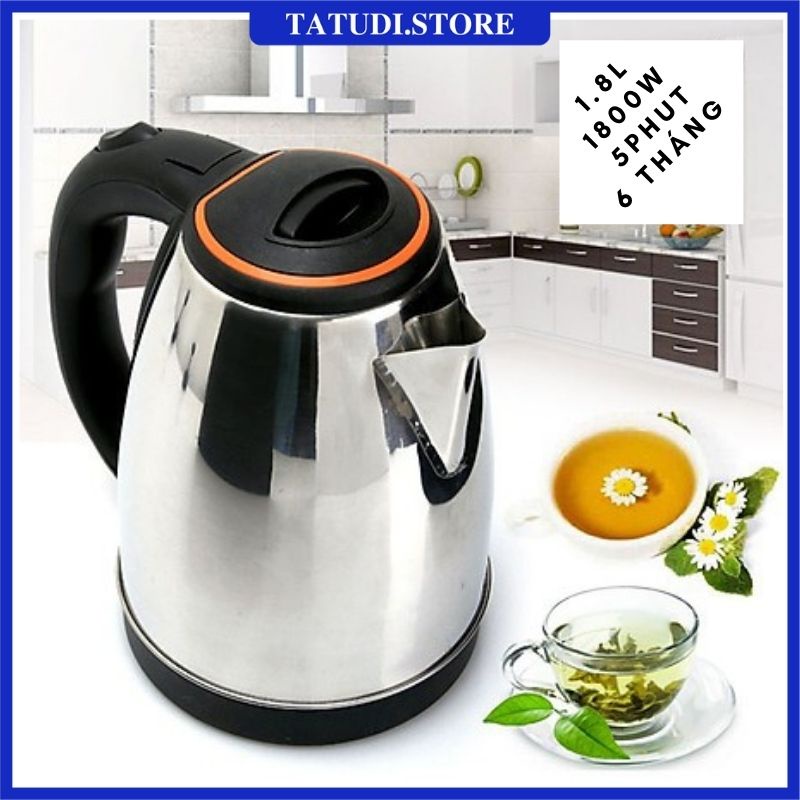 Ấm nước điện siêu tốc 1.8L Electric Kettle công suất 1800W hàng nhập