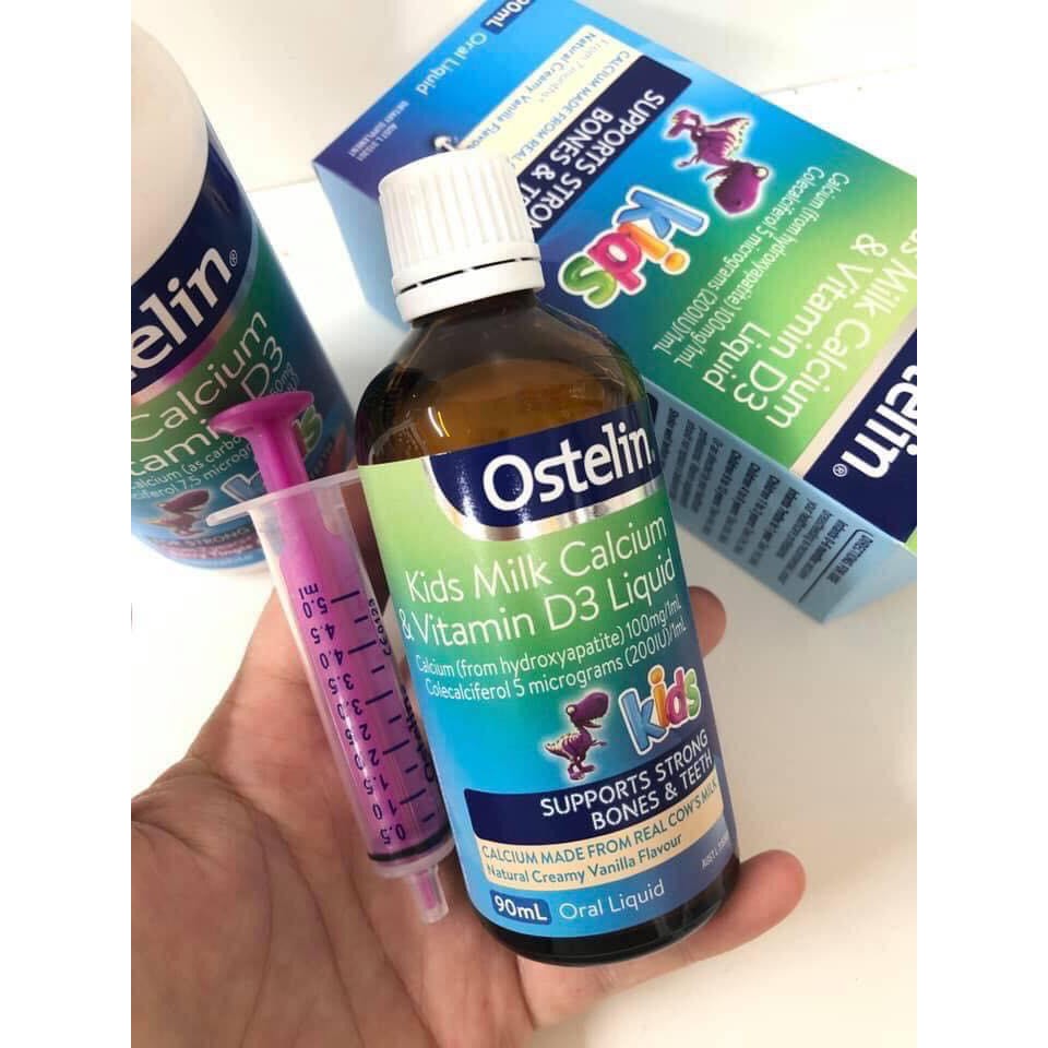 (Date 2025) Ostelin Kids Milk Calcium & Vitamin D3 Liquid 90ml (Ostelin