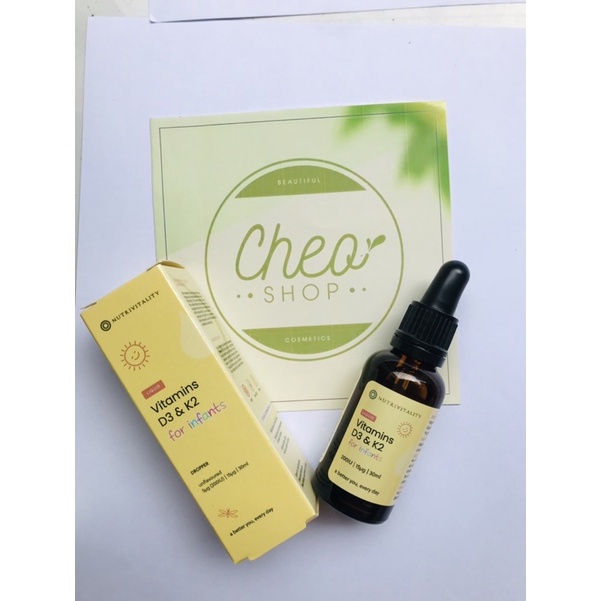Vitamins D3 K2 (MK7) Nutrivitality Anh 30ml Shopee Việt Nam