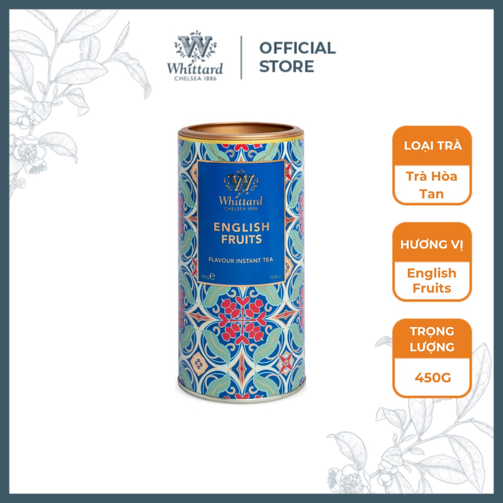 Trà hoà tan Anh Quốc Whittard English Fruit (hộp giấy 450g) Shopee