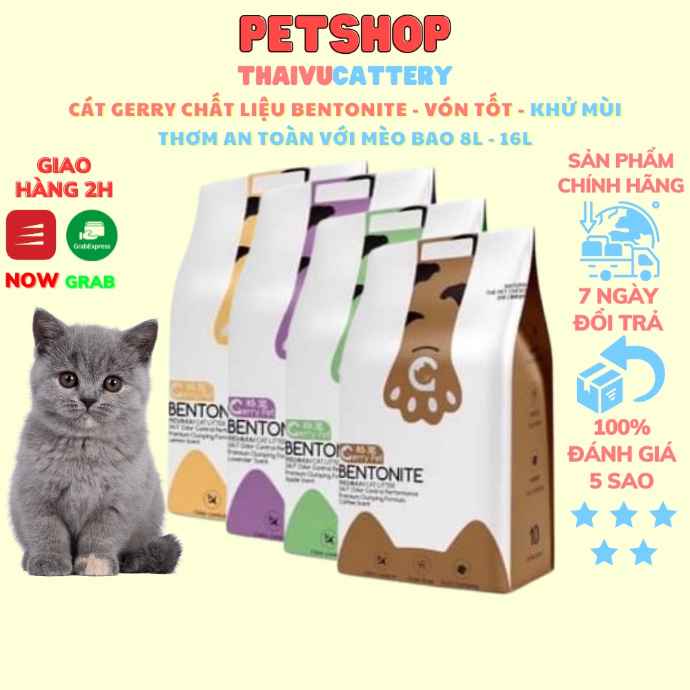 cát Gerry Pet Bentonite 8L siêu vón cục Shopee Việt Nam
