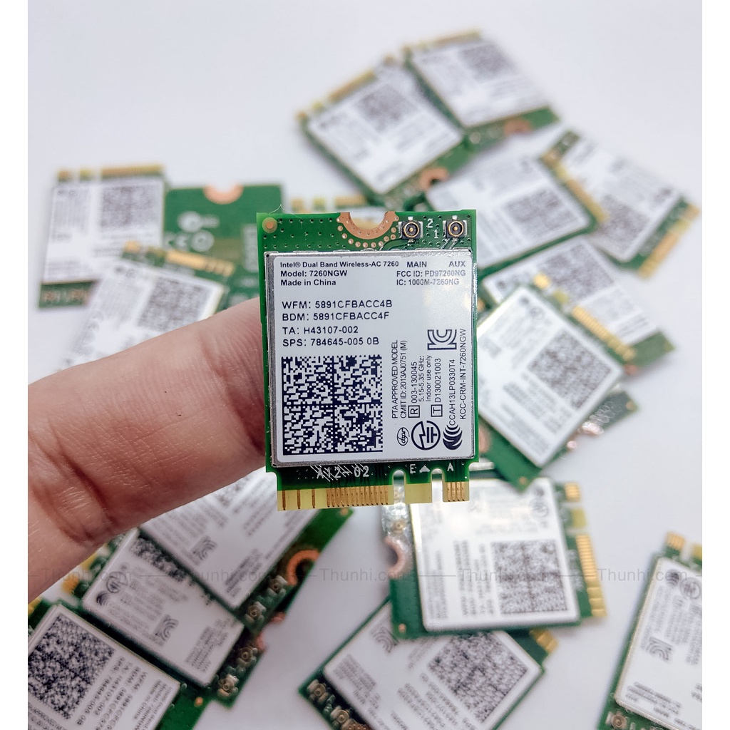 Card wifi 5G/ 2.4G dual band Intel 7260NGW NB, card wifi cho laptop