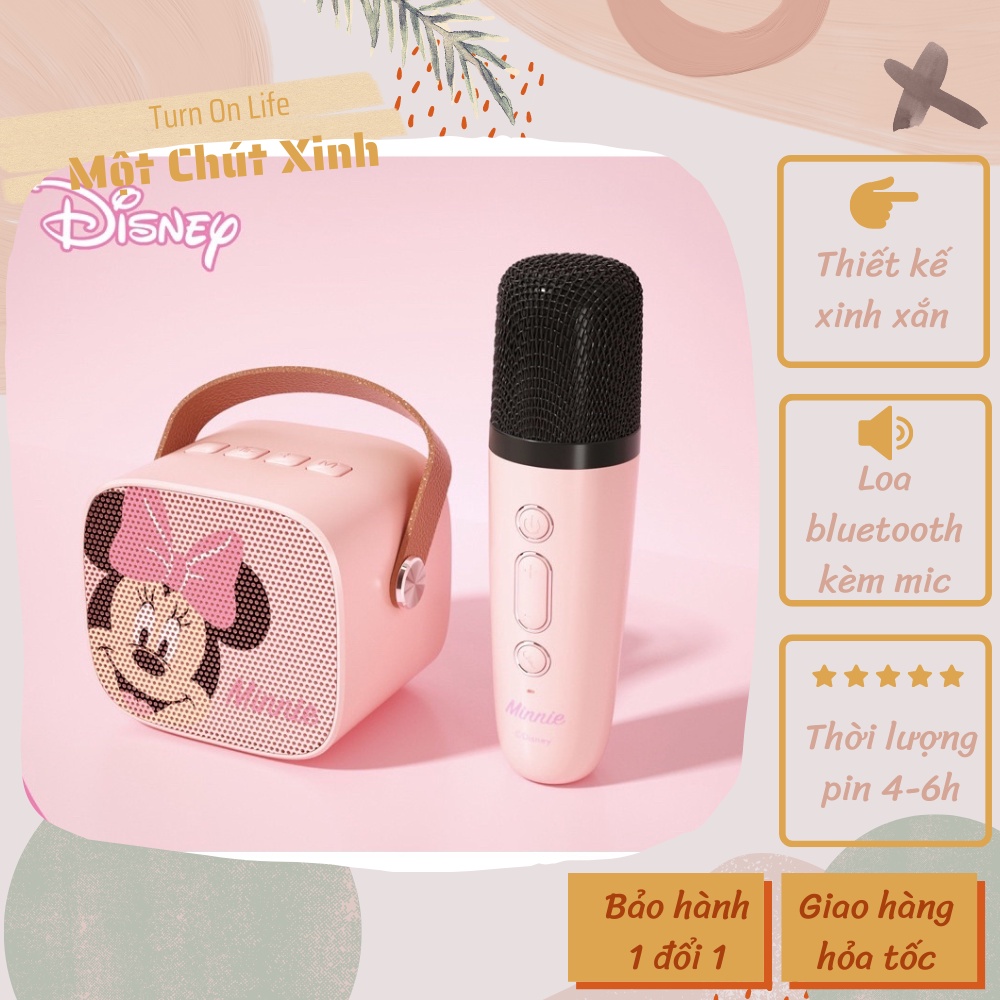 New2022 Loa mic bluetooth karaoke DISNEY LAND MK 255 mẫu mini dễ thương