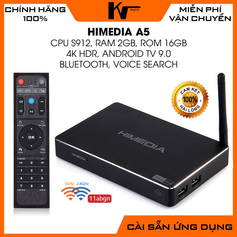 Android TV Box Himedia A5, chip S912, Ram 2GB Rom 16GB, Rom ATV 9