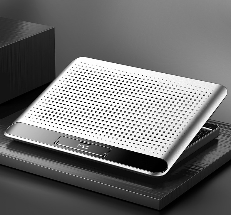 New Upgraded Aluminium Alloy Cooler Metal Surface Laptop Cooling Pad Foldable Laptop Stand