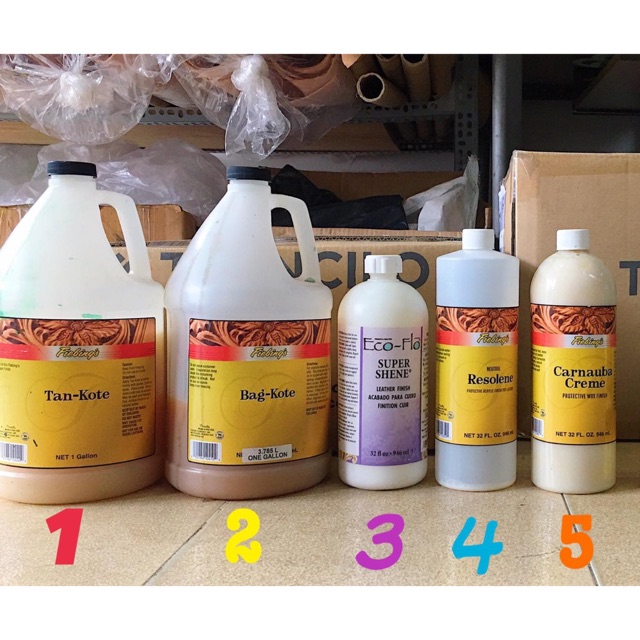 [Fiebing Mỹ] Chốt màu Resolene Tan Kote Bag Kote Super Shene Dành cho da Veg nhuộm thủ công