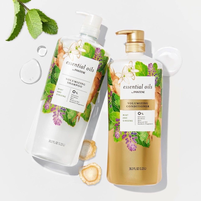 Dầu gội, xã Pantene Mint & Ginseng Volumizing 1,13L Shopee Việt Nam