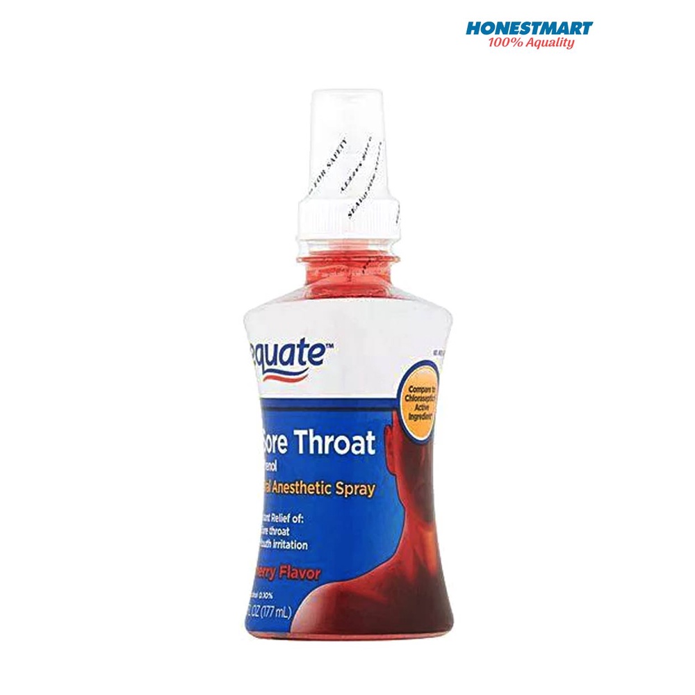 Xịt giảm viêm họng Equate Sore Throat Phenol Oral Anesthetic Spray