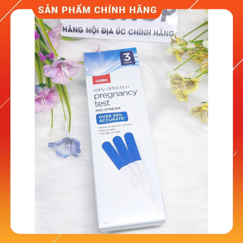 QUE THƯ THAI Coles early detetion pregnancy tests Midstream 3 Tests