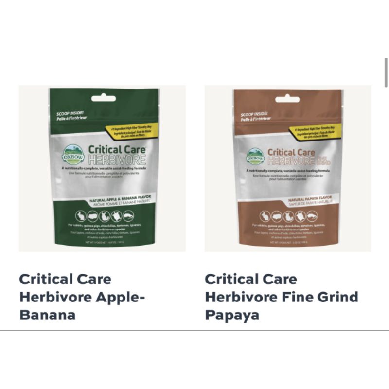 Oxbow critical care papaya gấp đôi dinh dưỡng phục hồi khẩn cấp cho thỏ bọ sóc rat