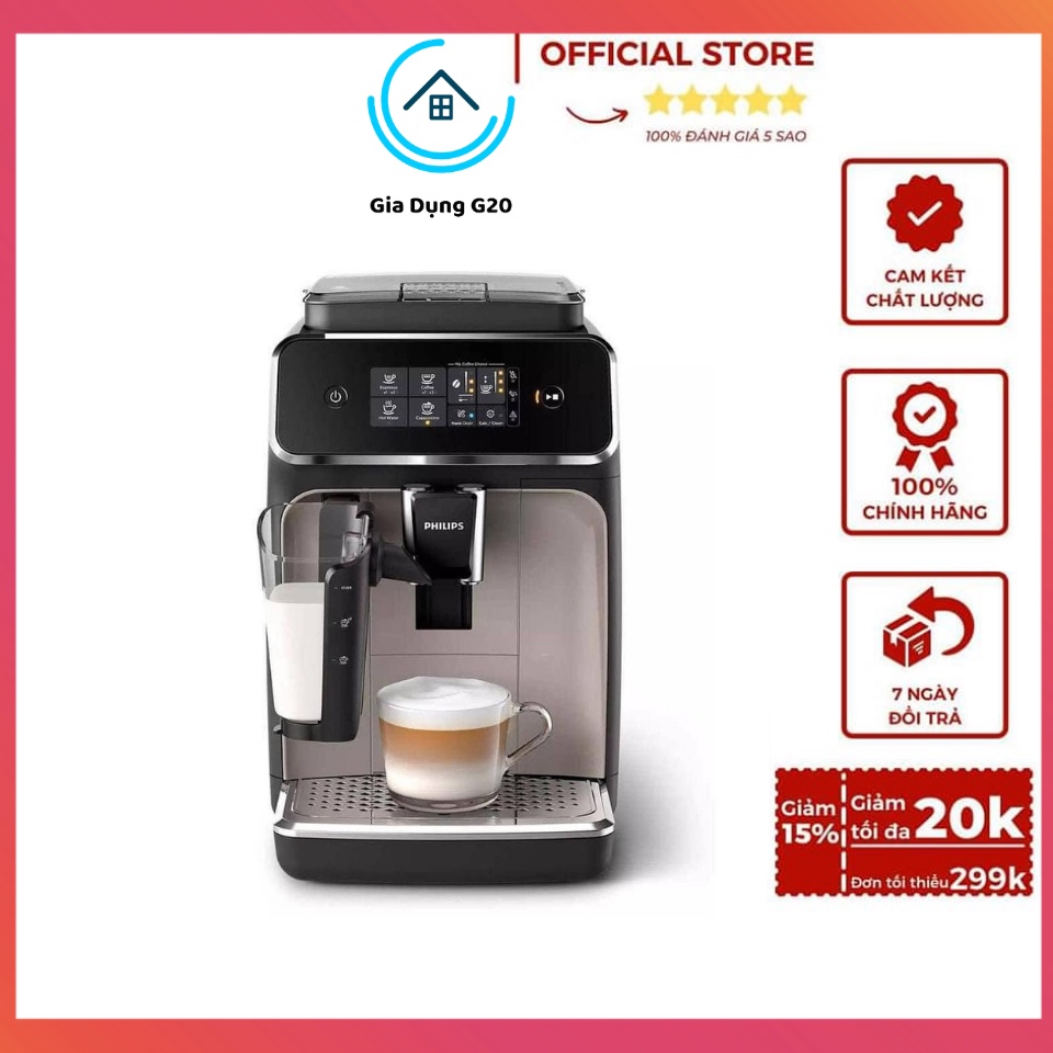 Máy pha cà phê tự động Philips Series 2200 EP2235/40 Shopee Việt Nam