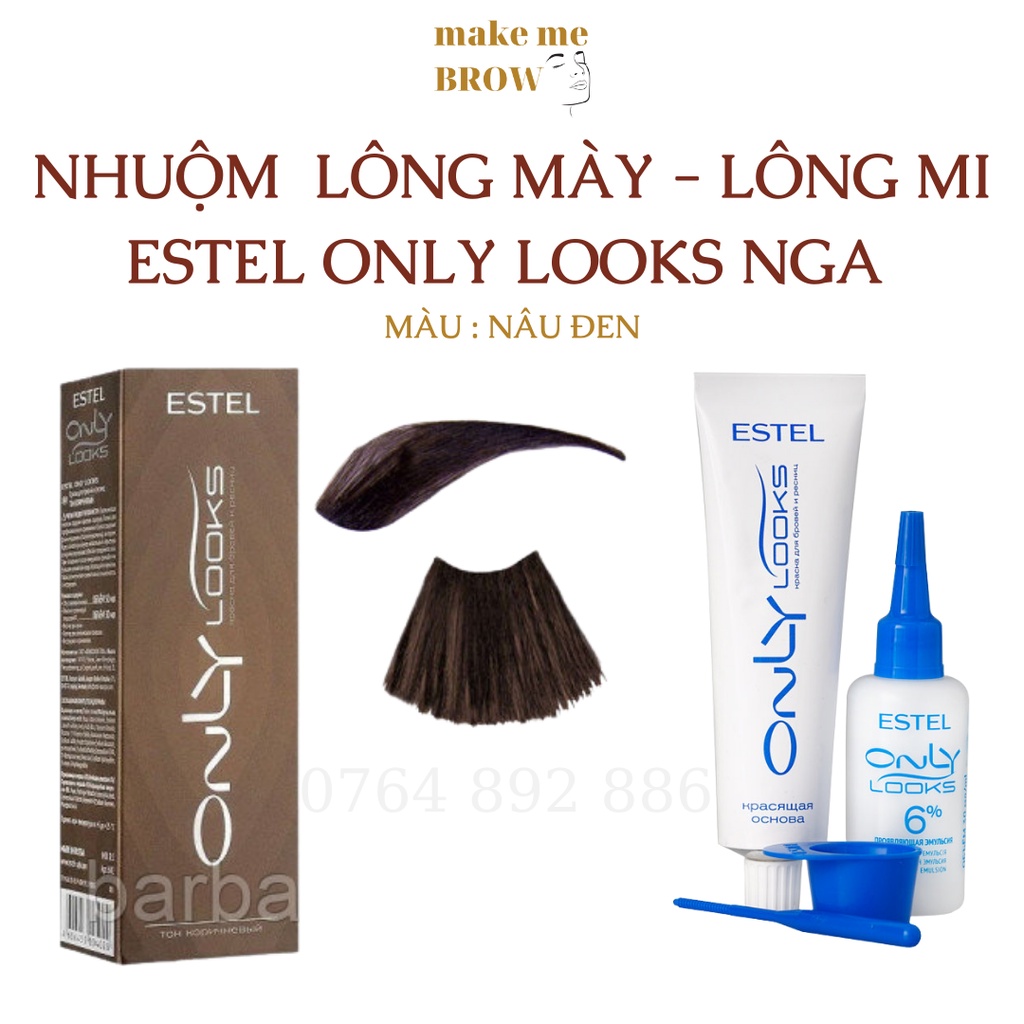 NÂU ĐEN Nhuộm lông mày lông mi ESTEL Only Looks Nga hiệu ứng makeup