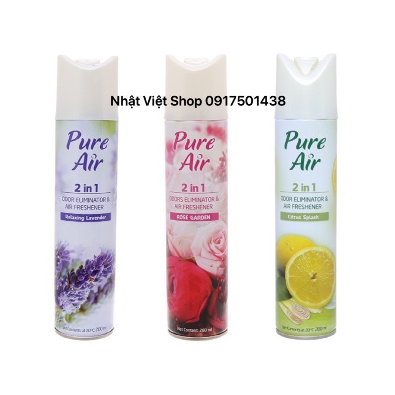 Nước hoa xịt thơm phòng khử mùi Pure Air 2in1 Odor Eliminator & Air