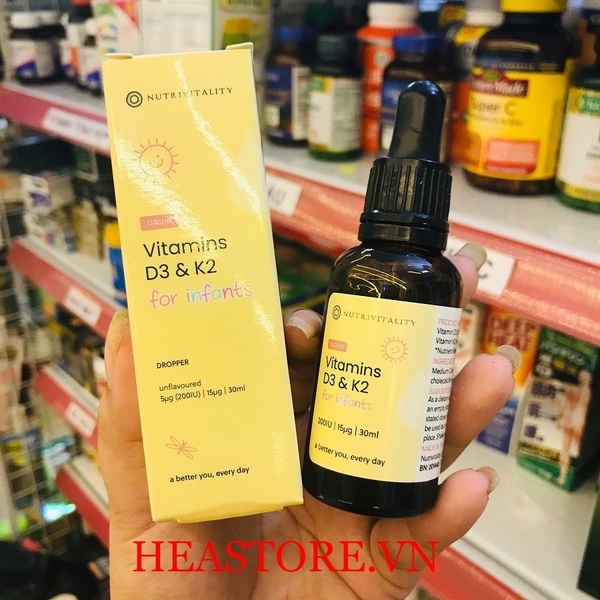 SIRO NUTRIVITALITY BỔ SUNG VITAMINS D3 & K2 (MK7) 30ML Shopee Việt Nam