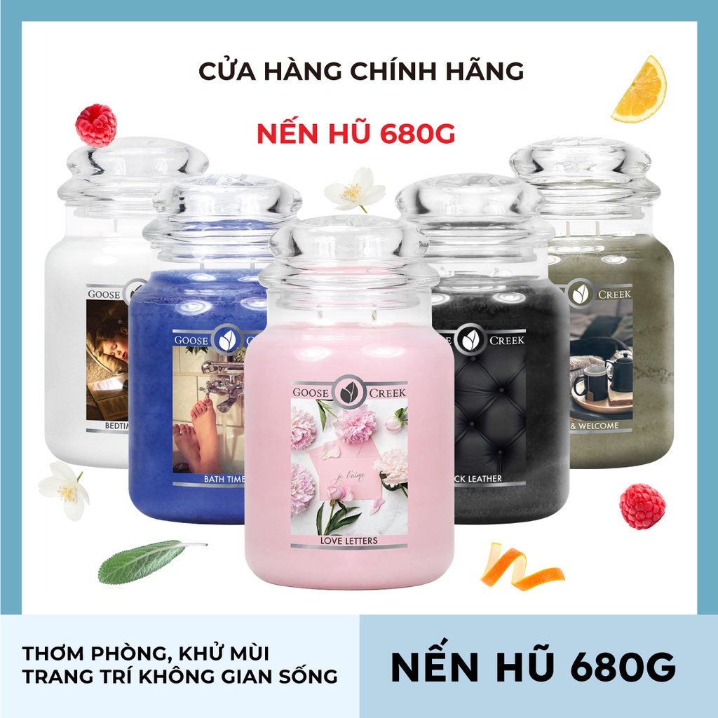 Nến hũ Goose Creek từ Yankee Candle 680g BST Nhiều mùi hương