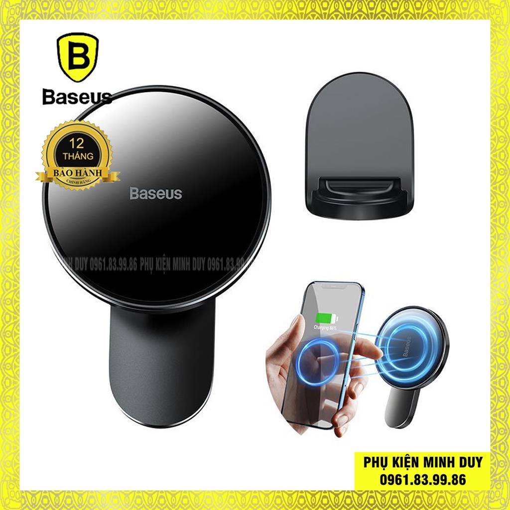 Đế giữ điện thoại tích hợp nam châm và sạc không dây 15W Baseus Big