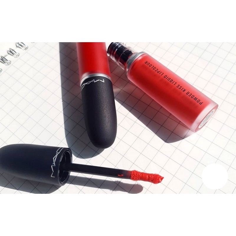 Son Kem Mac Powder Kiss Liquid Lipcolour 987 Smash (Đỏ Tươi) Shopee