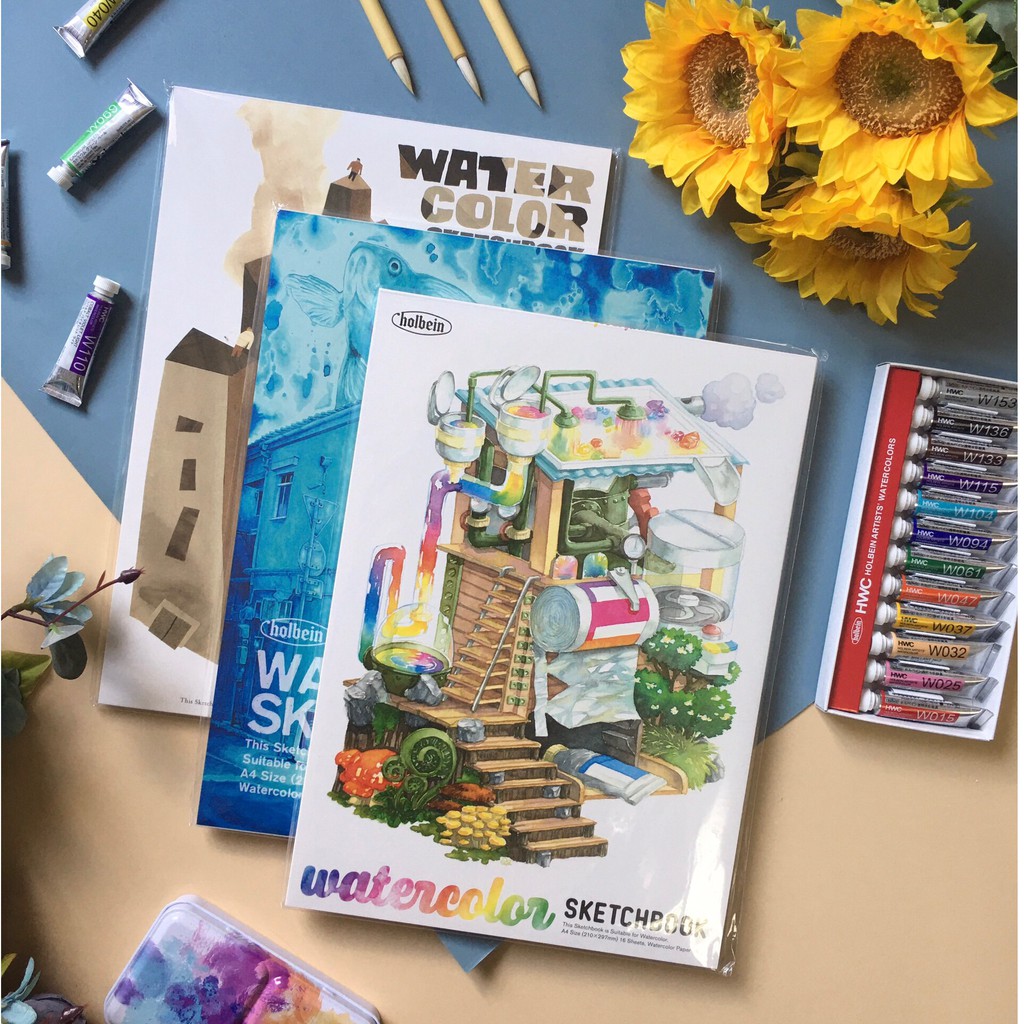 [Holbein] Sketchbook Tập giấy vẽ màu nước Shopee Việt Nam