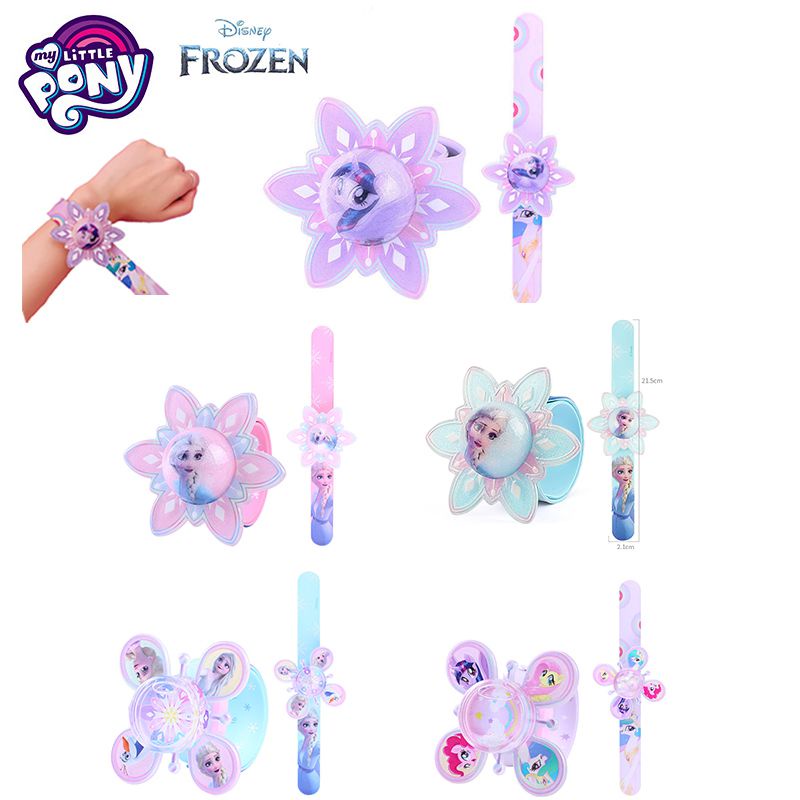 New Anime My Little Pony Elsa Rotate Glowing Quicksand Kids Cartoon Hand Circle Shopee Việt Nam