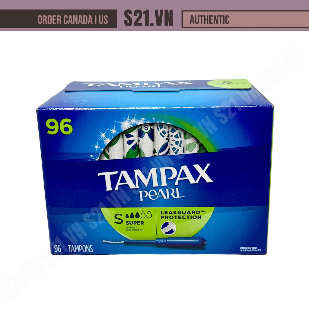[Bill Costco Ở Ảnh] Hộp Băng Vệ Sinh Tampon Không Mùi Tampax Pearl