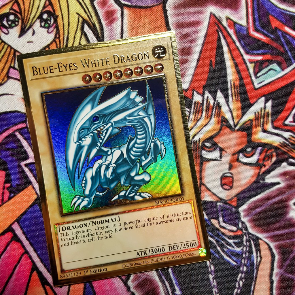Thẻ bài Yugioh Rồng trắng mắt xanh Blueeyes White Dragon MAGO