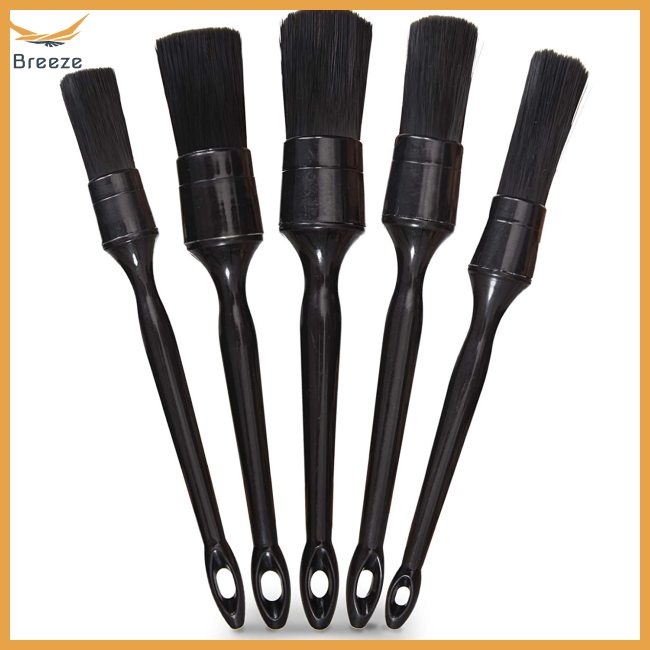 breeze 5pcs/set Car Detailing Brush Set Boars Hair Clean Set Car