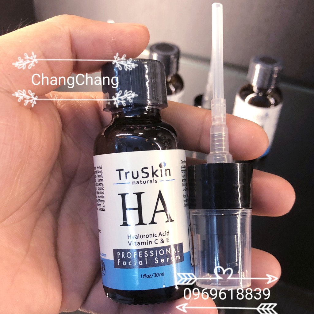 Serum dưỡng ẩm căng mịn HA Hyaluronic Acid Truskin Naturals 30ml