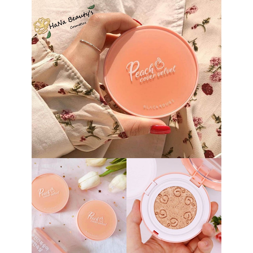 Phấn Nước Trái Đào Black Rouge Peach Cover Velvet Cushion Shopee Việt Nam