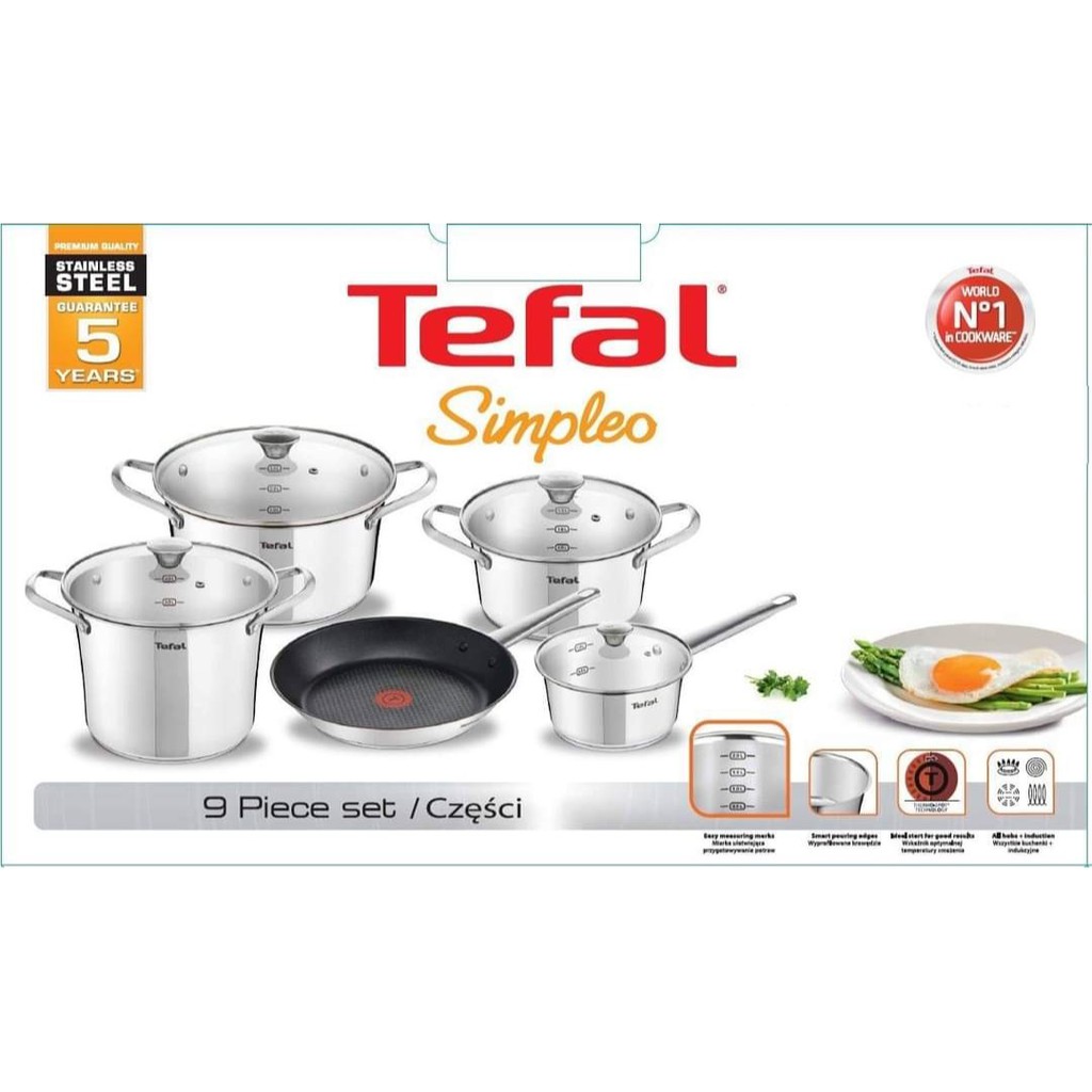 Bộ nồi TEFAL 5 món cao cấp (xuất USA) Shopee Việt Nam