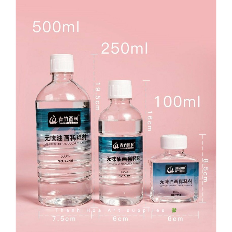 Dung môi không mùi Chinjoo 500ml [Odourless Oil Paint Thinner] Shopee