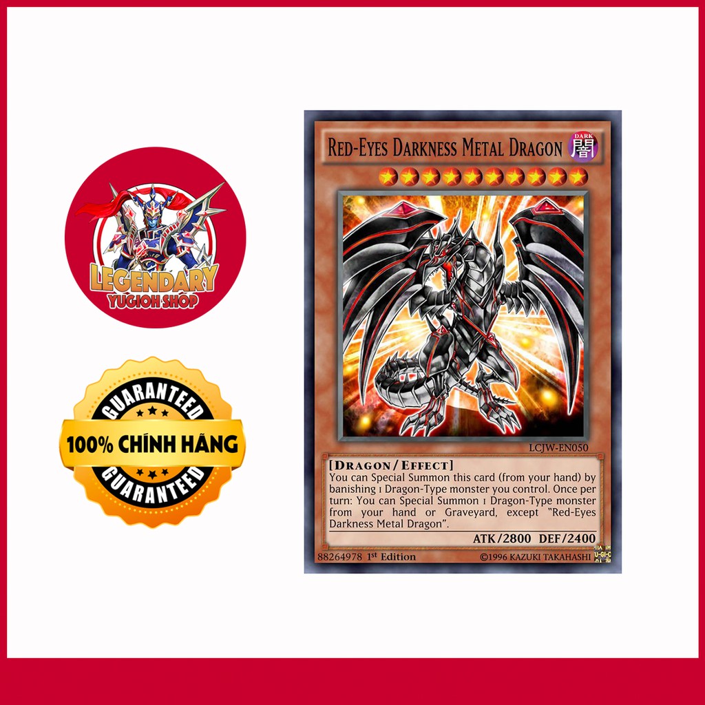 [Thẻ Bài Yugioh Chính Hãng] RedEyes Darkness Metal Dragon Shopee