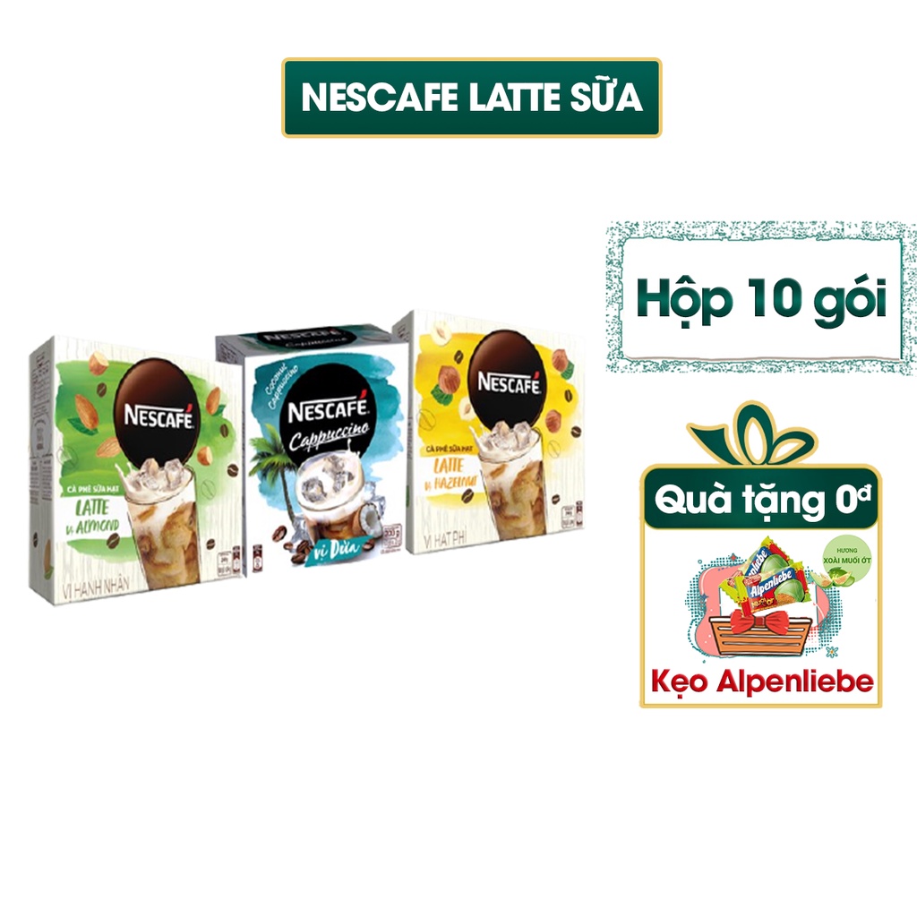 Cà phê hòa tan Nescafe Latte Sữa Hạt (Hộp 10 gói x 24g) Shopee Việt Nam