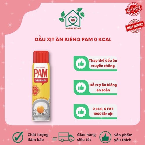 Dầu xịt ăn kiêng PAM 0 Calories Cooking Spray The Original 930 Servings