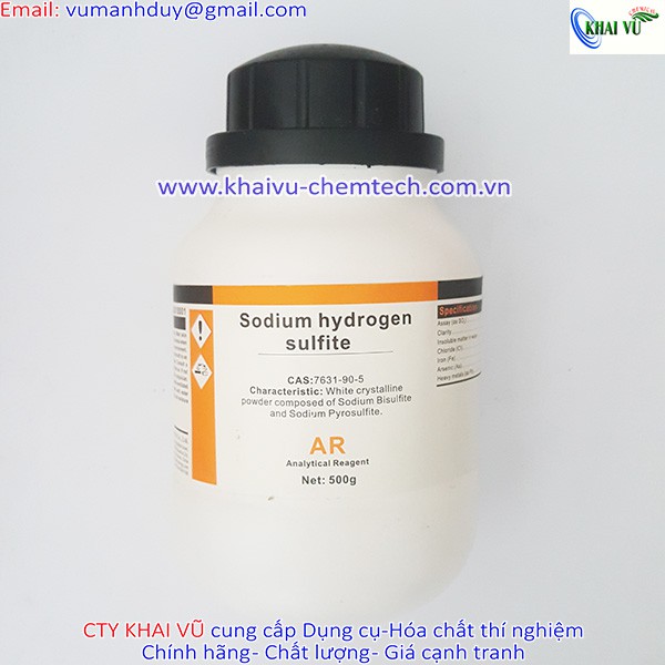 Hóa chất NaHSO3 chai 500g natri bisunfit sodium hydrogen sulfite TINH