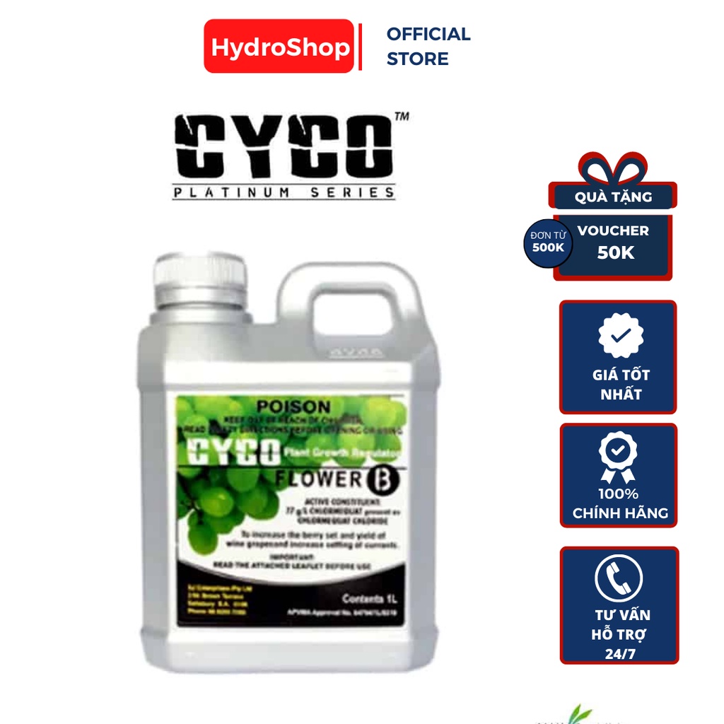 [PGR] Phân Bón Cyco PGR Flower B kích bông chắc hoa, dầy thịt Shopee