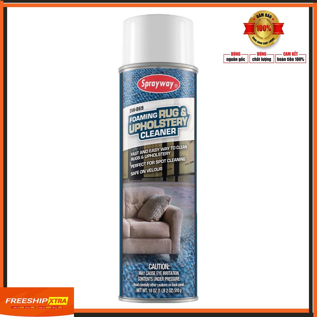 Chai xịt thảm, vệ sinh ghế sofa Sprayway Foaming Rug&Upholstery Cleaner
