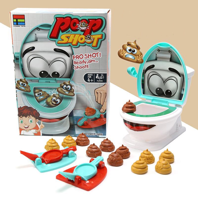 Shoot The Poop Funny Family Game Fast and Frenzied Flushing Poop