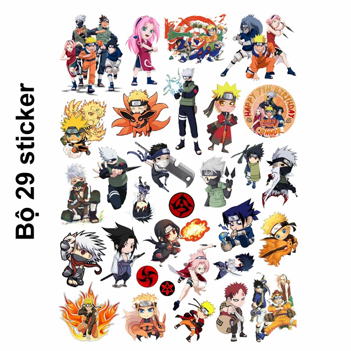 Sticker/ Hình dán anime Naruto Shopee Việt Nam