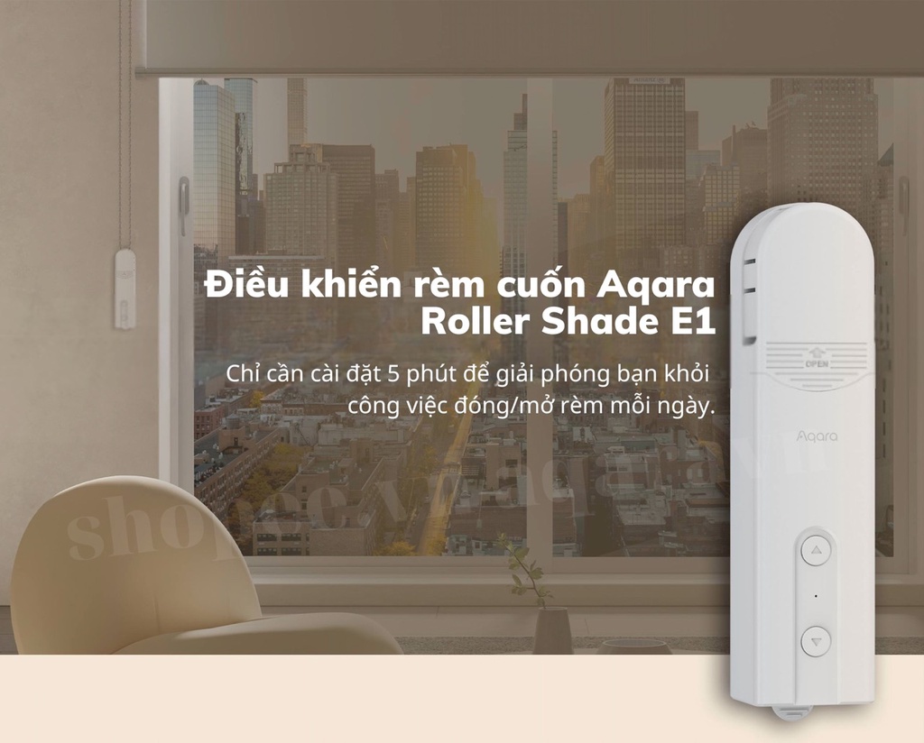 Điều khiển rèm cuốn Aqara Roller Shade Driver E1 từ xa Tự động đóng