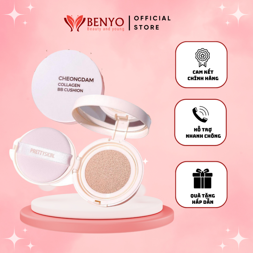 Phấn nước Cheongdam Collagen BB Cushion Prettyskin (kèm 1 lõi thay thế