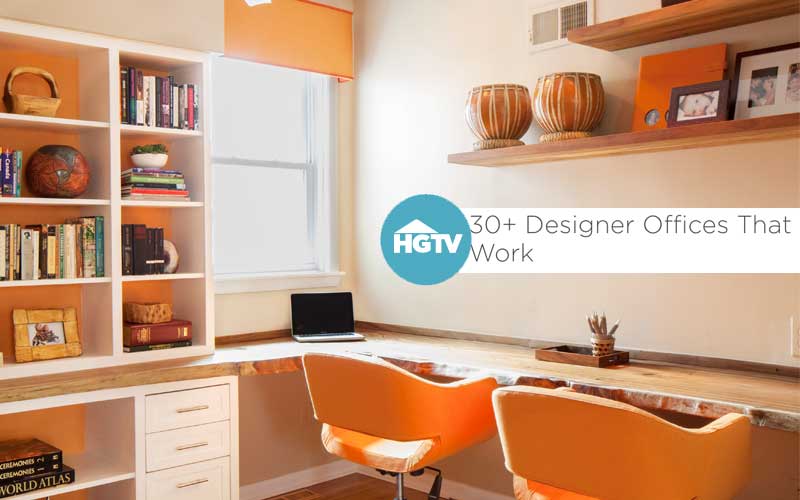 HGTV Feature Contemporary Home Office down2earth Interior Design