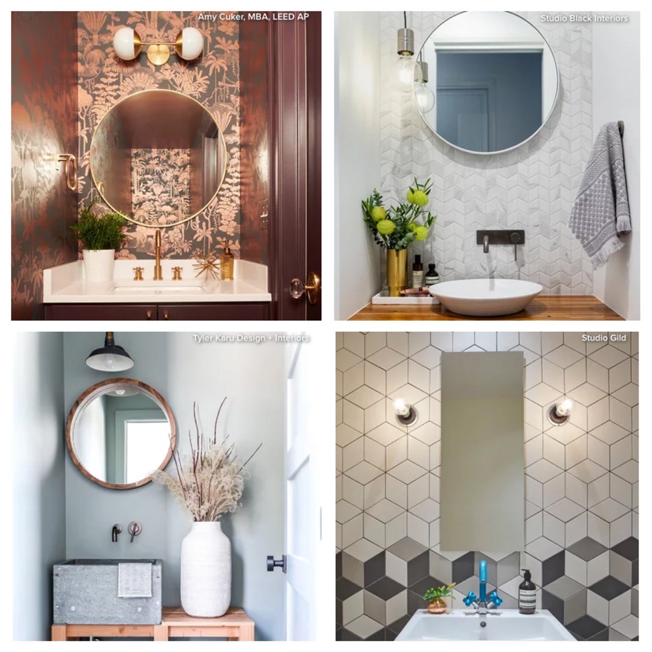 Houzz Feature 20 Jewel Box Powder Rooms That Shine down2earth