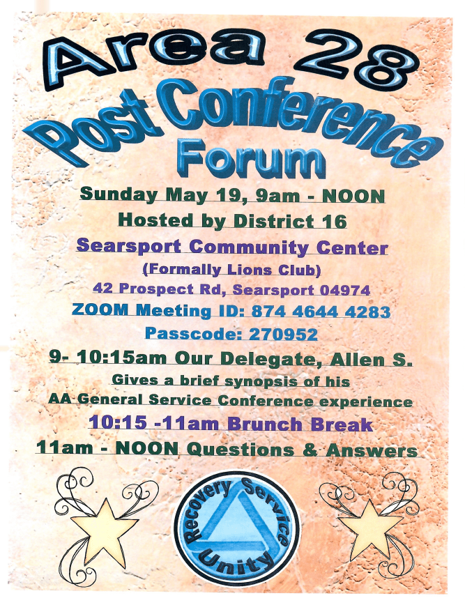 Downeast Intergroup Supporting A.A. Meetings and A.A. Groups in