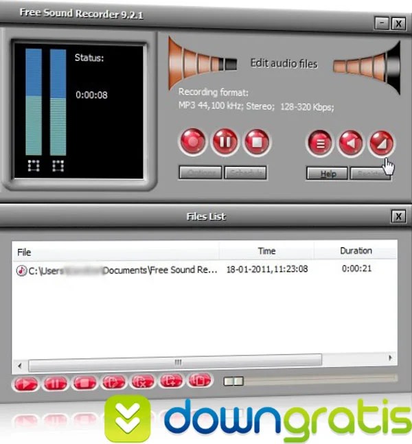 Free Sound Recorder Gravador e Editor de Áudio DownGratis