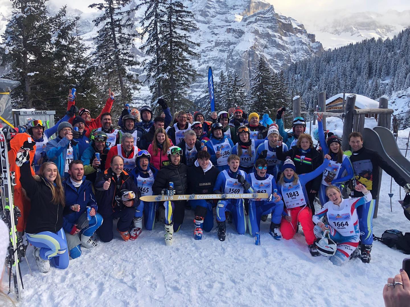 The DHO Team at the Inferno 2022 Downhill Only Ski Club