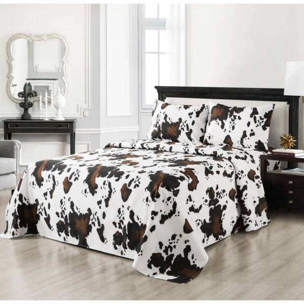 Cow Print Queen Sheets Down Home Tack & Feed LLC Down Home Tack & Feed LLC