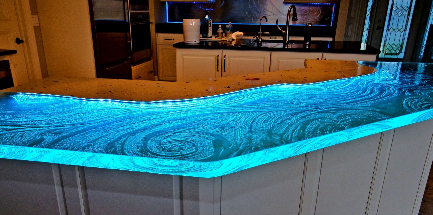 Glass Countertops for Kitchen and Bath by Downing Designs