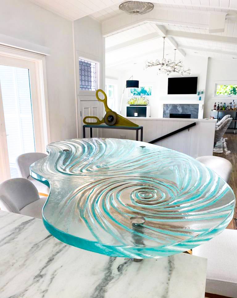 Custom Glass for a Kitchen Island in Clearwater, FL…a very interesting